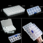 boîte rangement bijoux transparente plastique compartimentée organisateur boucles d'oreille accessoires petits objets