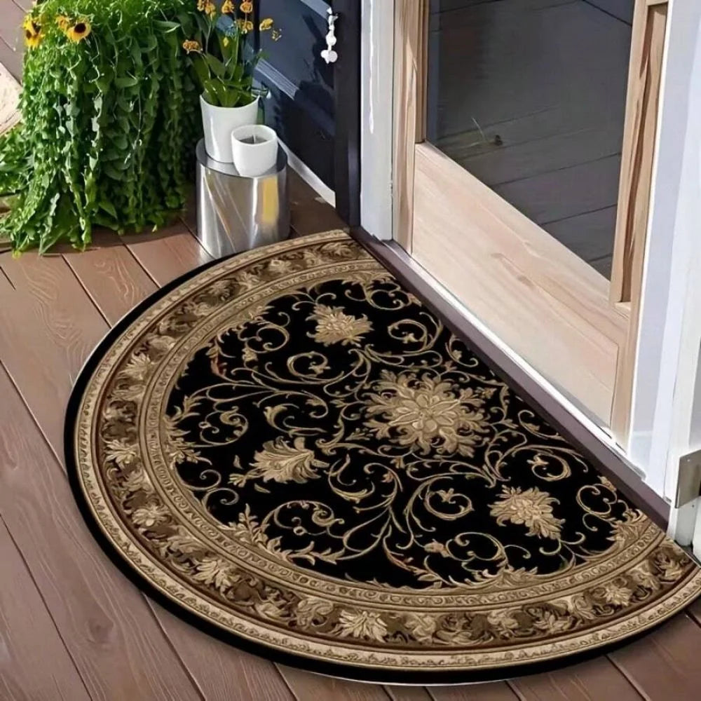 tapis d'entrée multicolore mosaïque antidérapant vintage résistant saleté facile entretenir