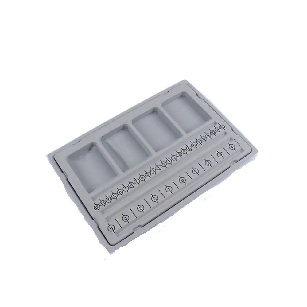 plateau conception gris clair mat opaques outils couture boite rangement ciseaux pinces bijouterie fonctionnelle