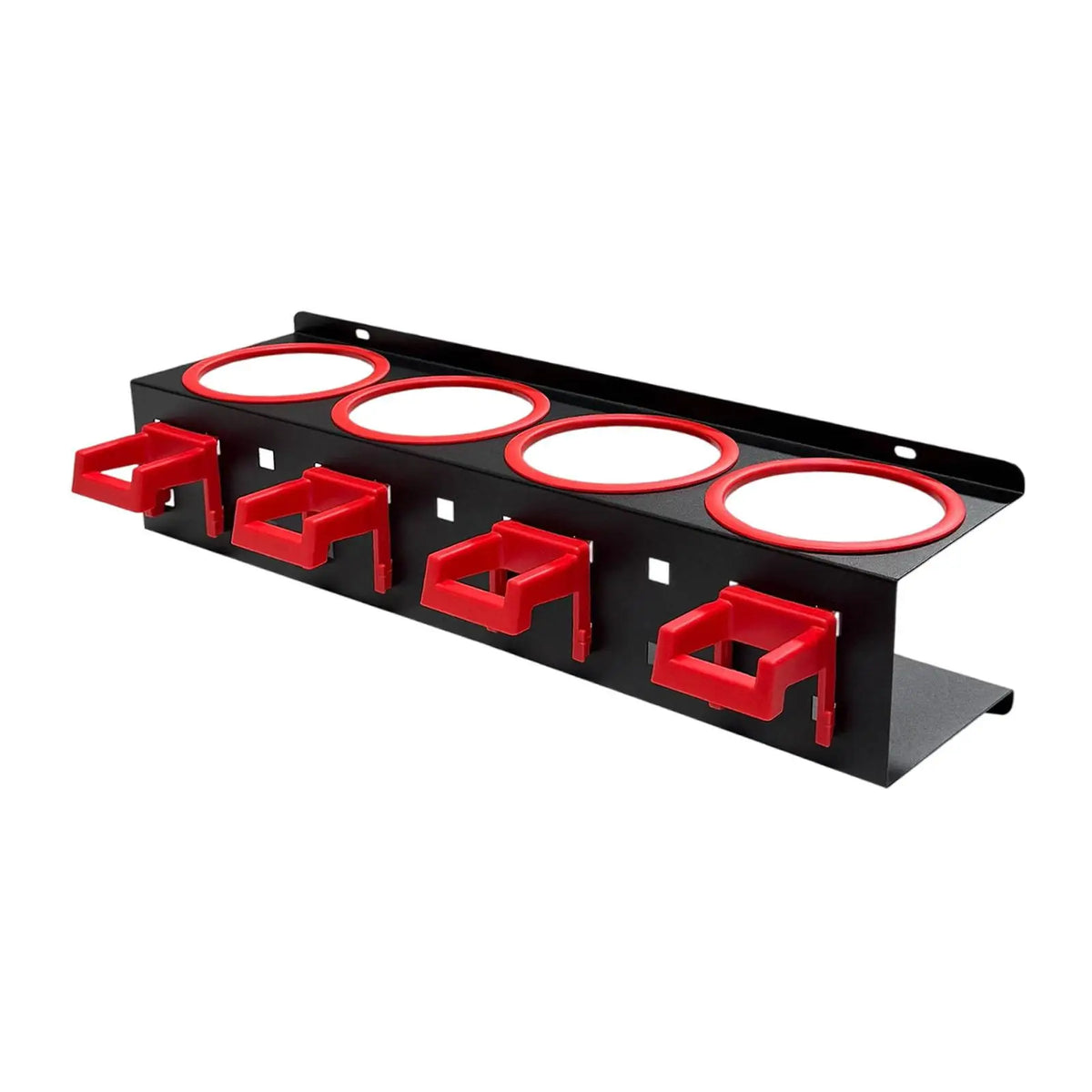support mural bouteilles nettoyant noir clips rangement garage organisation outils