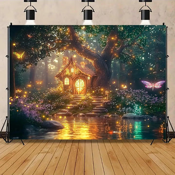 tapisserie murale décorative paysage magique papillon fleurs maison fantaisie salon chambre murale multicolore