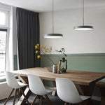 suspension lumineuse ronde moderne minimaliste aluminium blanc noir bleu salon cuisine chambre