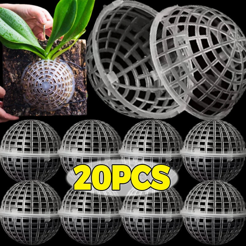 boule culture plante plastique blanc grille circulaire moderne suspendue jardin drainage transparent opacité