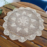 serviettes table polyester fleuris traditionnelles 40cm beige clair réutilisables pâques fête