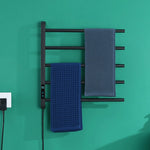 porte serviettes mural électrique or noir moderne minuterie acier inoxydable laqué certification cee
