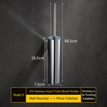 brosse wc support mural acier inoxydable noir or argent lisse moderne fixation murale durable