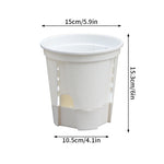 pots plantes auto arrosants transparents moderne blanc plateau d'eau