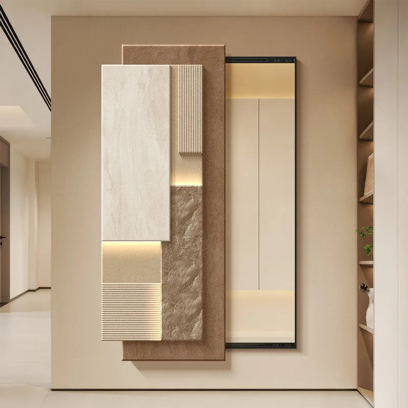 tableau mural contemporain marbre opaque cadre métal suspension décoration maison