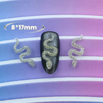 serpents relief glitter noirs dorés verts bleus violets opaques 8*17mm occasion noël