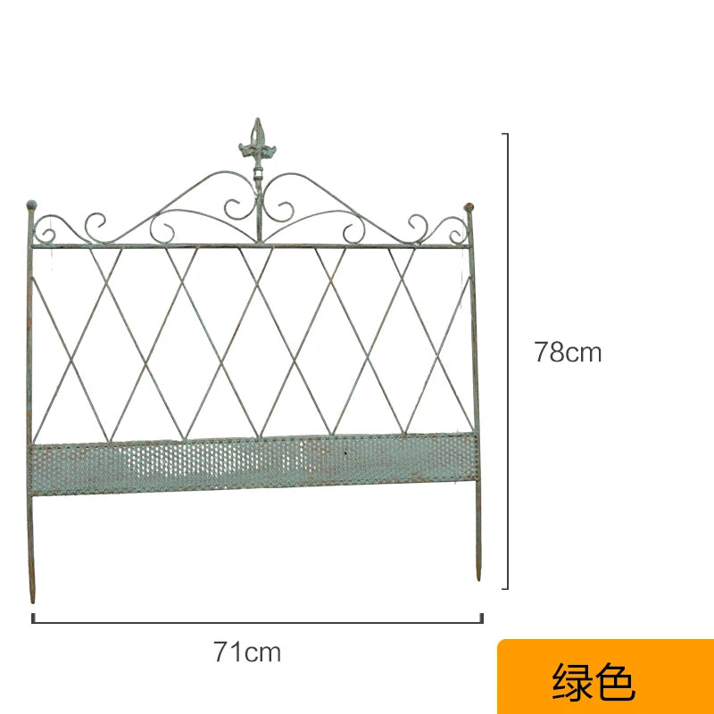 grille jardin art nouveau vert blanc support plante cloison décorativeextérieur facile assembler