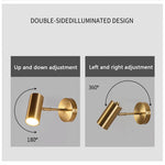 applique murale moderne or noir éclairage led chambre salle manger étude entrée minimaliste