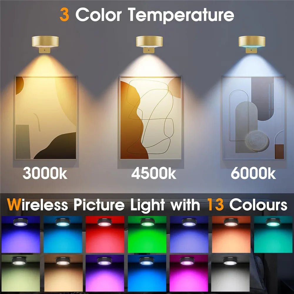 lampe murale led or moderne télécommande éclairage quotidien fixée mur