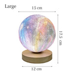 lampe table moderne lune texture marbrée blanc beige 12cm 15cm 18cm