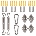 fixation tissus vis turnbuckle pad eye snap hook expansion plastique kit industriel robusteextérieur camping