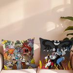 taies d'oreiller animées personnages cartoon jaune noir 40x40cm 45x45cm 50x50cm 60x60cm