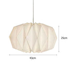 suspension lumineuse moderne origami beige plissé opacité intérieur chambre salon