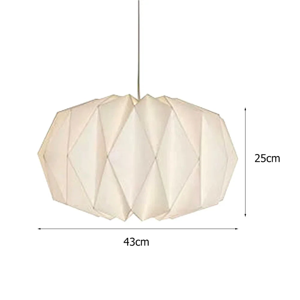 suspension lumineuse moderne origami beige plissé opacité intérieur chambre salon