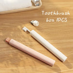 boîte rangement moderne brosse dents portable voyage camping salle bain vert bleu rose blanc