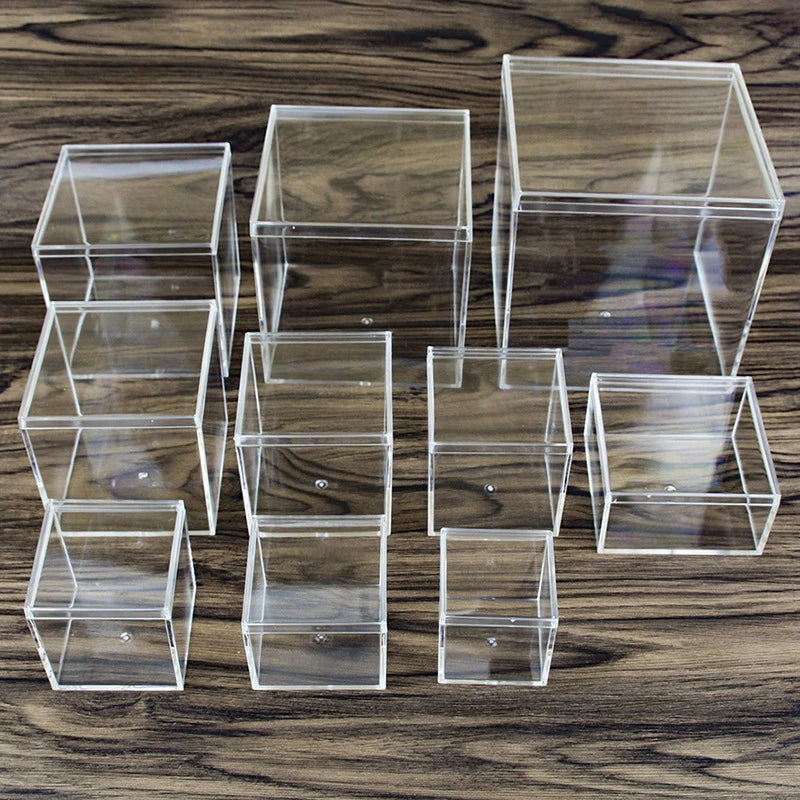 boîtes plastique transparent modernes bijoux rangement sans motif très transparent