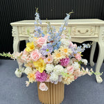 décoration intérieure fleurs artificielles soie rose décoration mariage anniversaire baby shower extérieur floral