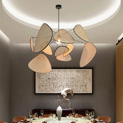 suspension tressée rotin bambou led dimmable moderne ambiance cosy chambre salon