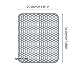 tapis cuisine silicone hexagones moderne noir résistant chaleur antidérapant respectueux environnement