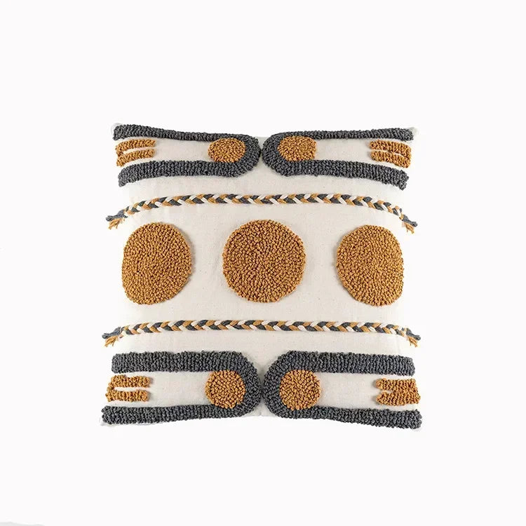 coussins géométriques blanc gris contemporains anti décubitus amovibles 45x45cm 30x50cm