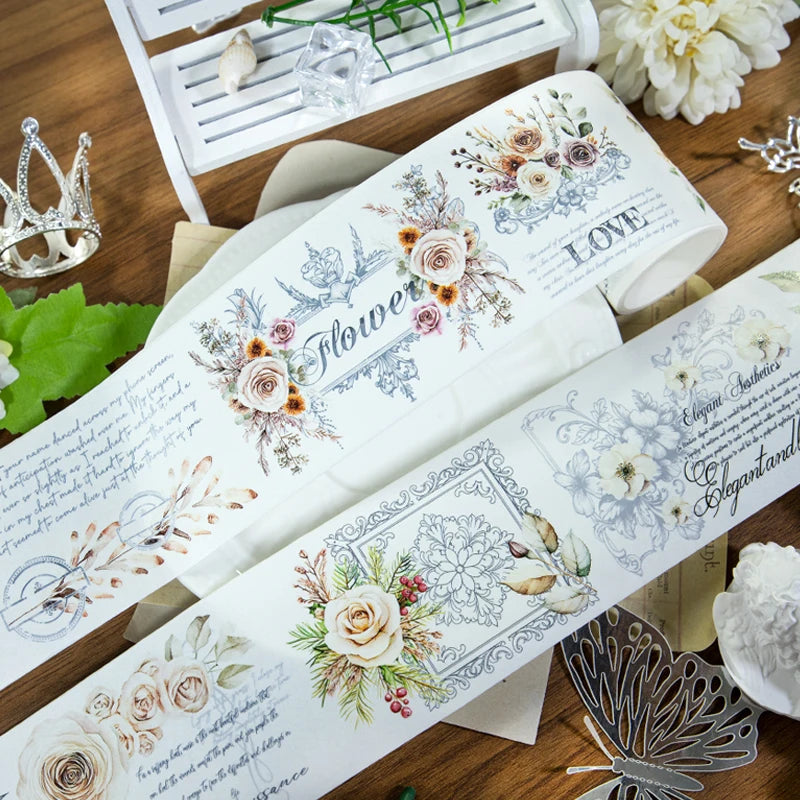 ruban adhésif décoratif motifs fleurs papillons animaux scrapbooking journal intime papeterie