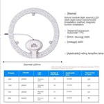 module led circulaire blanc moderne 360° 220 240v 2700k 6500k aimant connecteur eléctrique