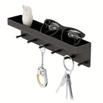 porte clés mural porte sacs crochets vis fixation moderne noir pvc organisateur