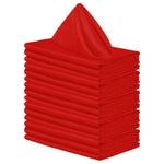 serviettes satin 30x30cm noir bleu marine rose pâle vert clair classiques réutilisables lavables événements