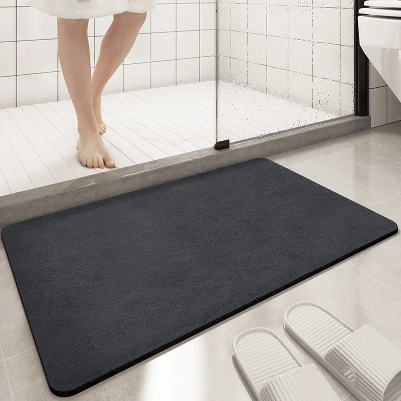 tapis bain noir moderne résistant rides absorbant l'eau antidérapant extérieur 40x60cm 50x60cm 30x60cm 80x90cm