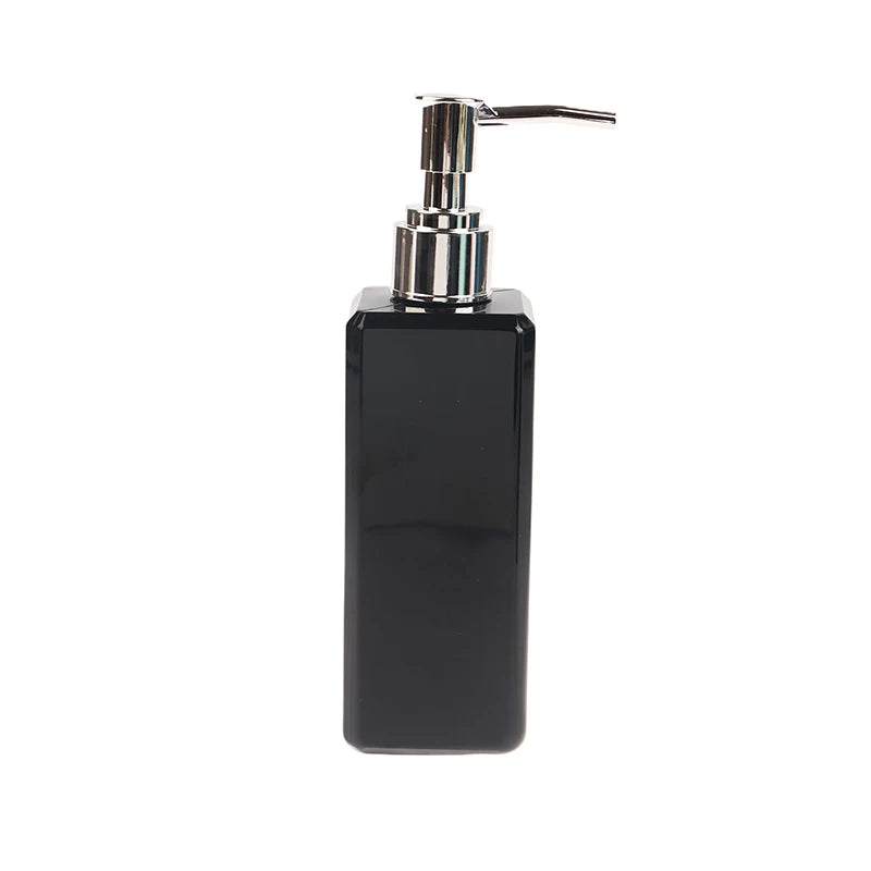 distributeur savon liquide bouteille rechargeable pompe contemporain rose clair vert pastel noir blanc mat