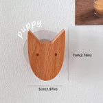 porte clés forme animaux bois naturel minimaliste suction lion girafe hippopotame tortue