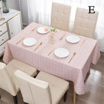 nappe table carreaux beige verte rose moderne minimaliste imperméable anti poussière facile nettoyage intérieur