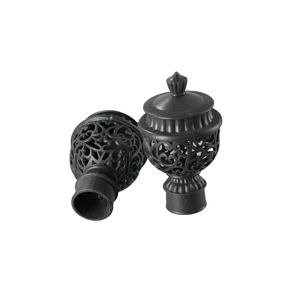 embouts décoratifs ajourés finition rideau moderne élégant blanc argent rouge doré noir opaques