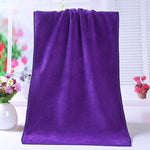 serviette bain microfibre bleu marron violet ultra absorbante séchage rapide douce moderne