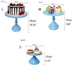 présentoir gâteaux ovale noir or blanc classique metal facile utilisation fête après midi desserts
