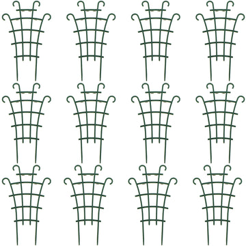 treillis support plantes grimpantes vert foncé structure grille 12 pièces pots fleurs décoration jardin