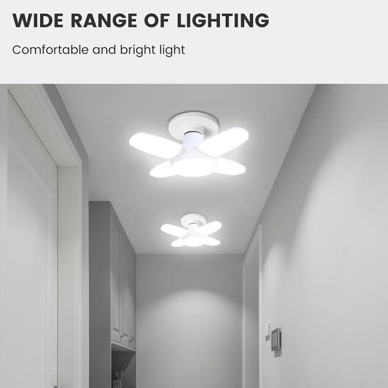 Lampes LED pliables forme éventail blanc froid E27 moderne 28W 20000H