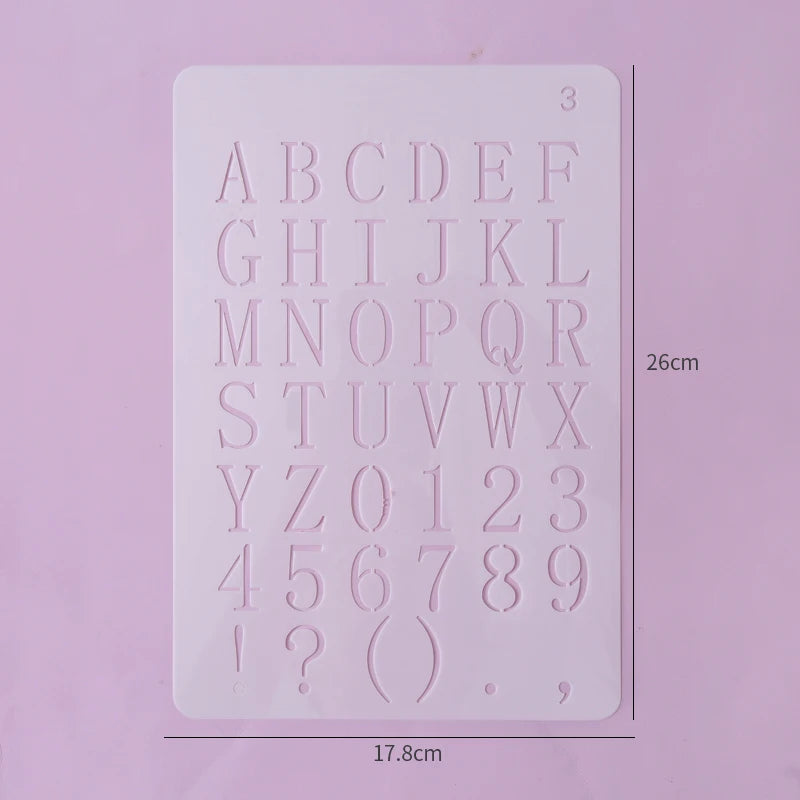 moule décoration gâteau alphabet numérique transparent lettres chiffres ponctuation respectueux environnement