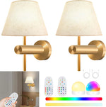 lampe murale rechargeable led couleurs rgb télécommande moderne minimaliste fixée mur