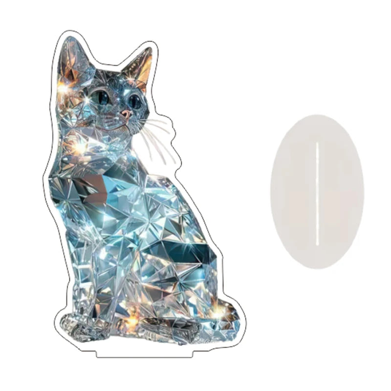 figurines decoratives animaux elements religieux luxueux base transparente effet scintillant motifs floraux