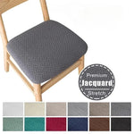coussin chaise gris jacquard moderne adhésif polyester salon cuisine 35 53cm