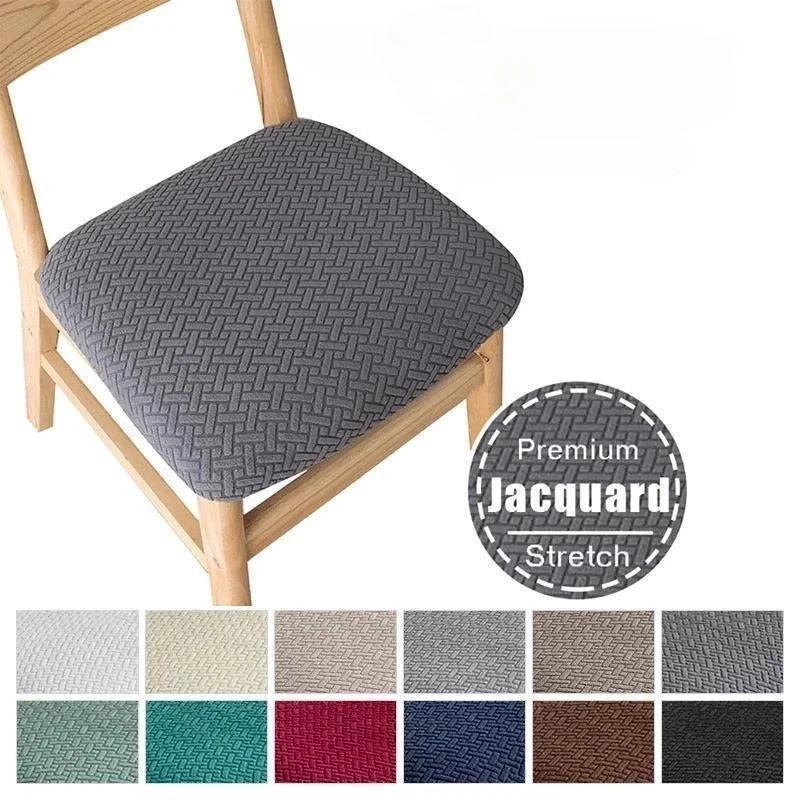 coussin chaise gris jacquard moderne adhésif polyester salon cuisine 35 53cm