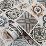 papier peint autocollant multicolore moderne motifs géométriques floraux imperméable résistant l'huile 40cmX10m