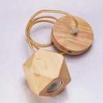 suspension lumineuse moderne bois naturel texture rustique ampoule câble salon chambre