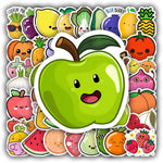 sticker adhésif fruit dessin animé multi couleur waterproof vinyl 6cm adultes adolescents scrapbooking portable