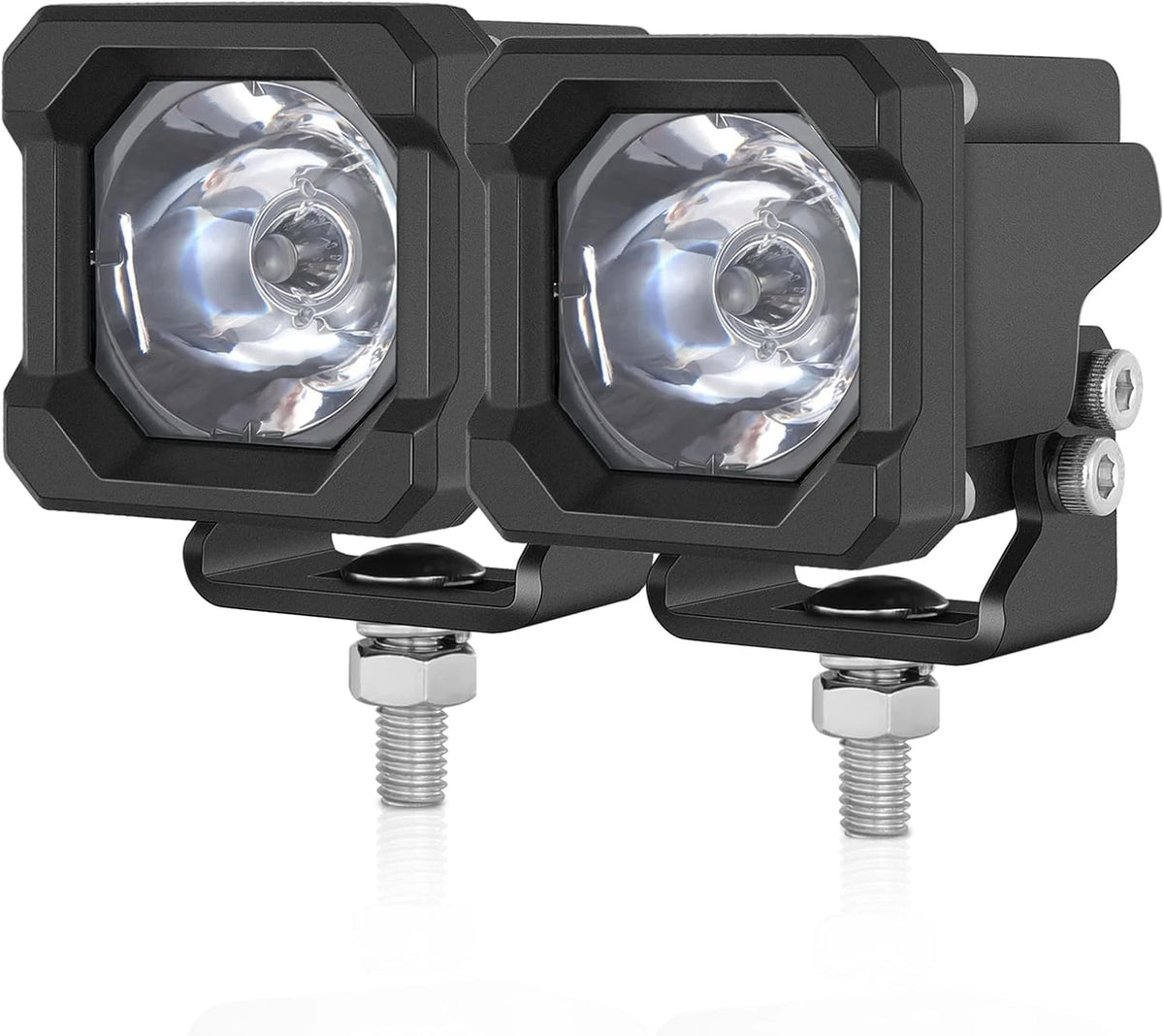 feux travail led noir 50w ip68 étanche ajustables haute luminosité off road unique optique
