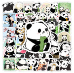 sticker mignon dessin animé panda motifs variés adhésifs waterproof transparents collection multiple usage unique